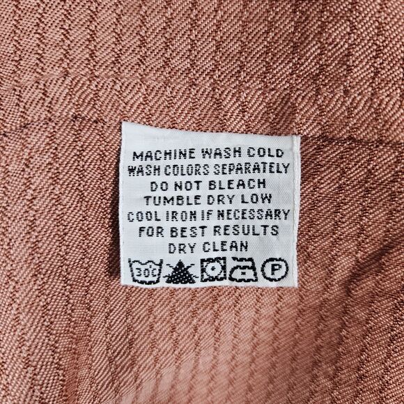 Tommy Bahama Men's 100% Silk Shirt Size M Burnt Orange Checks UNDERARM WEAR FLAW - Picture 15 of 16